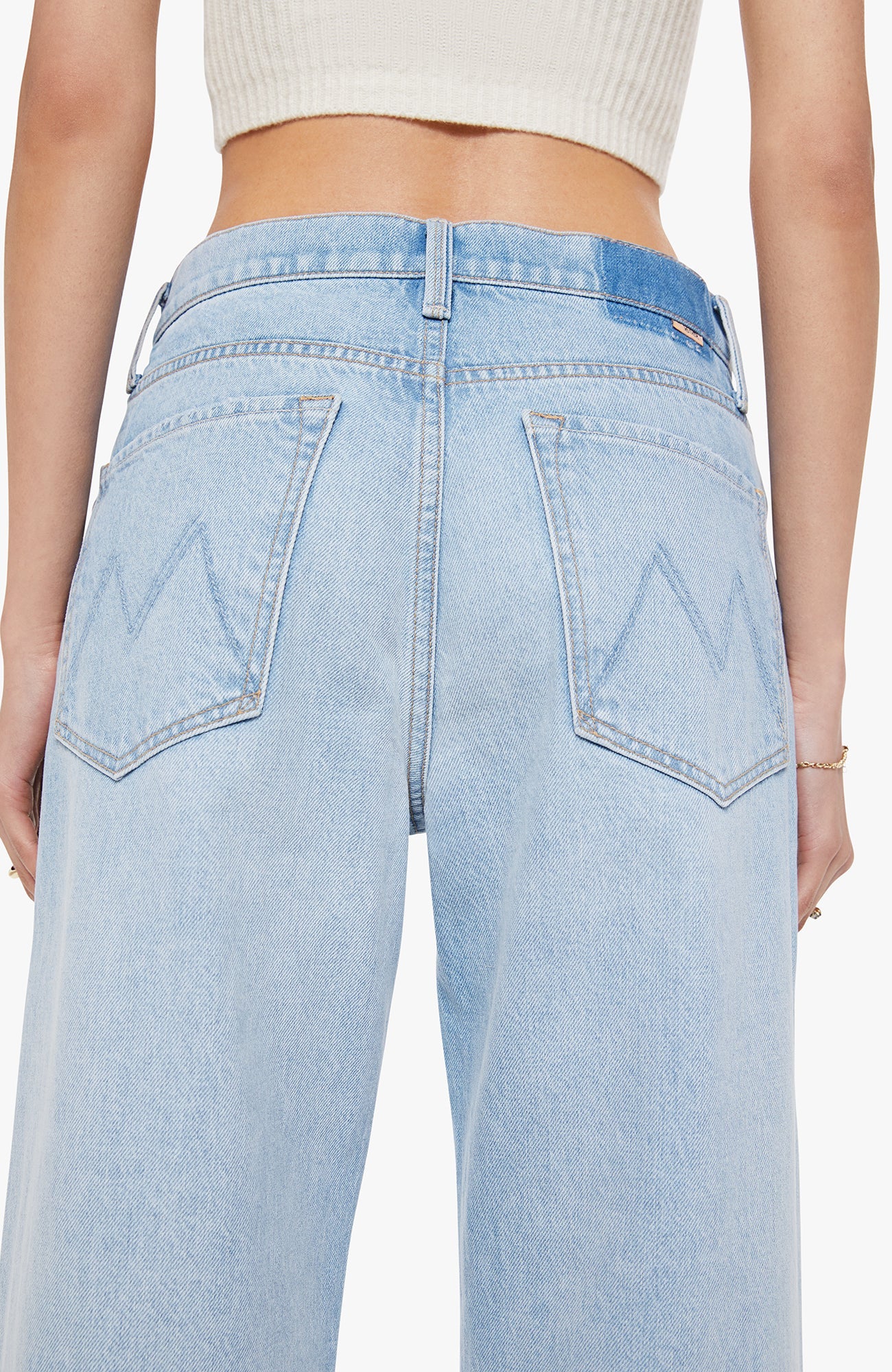 Mother Denim The Dodger Button Hover Cuff - I Could Care Less