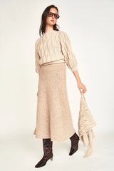 Mirth Estes Boucle Skirt in Graham Cracker