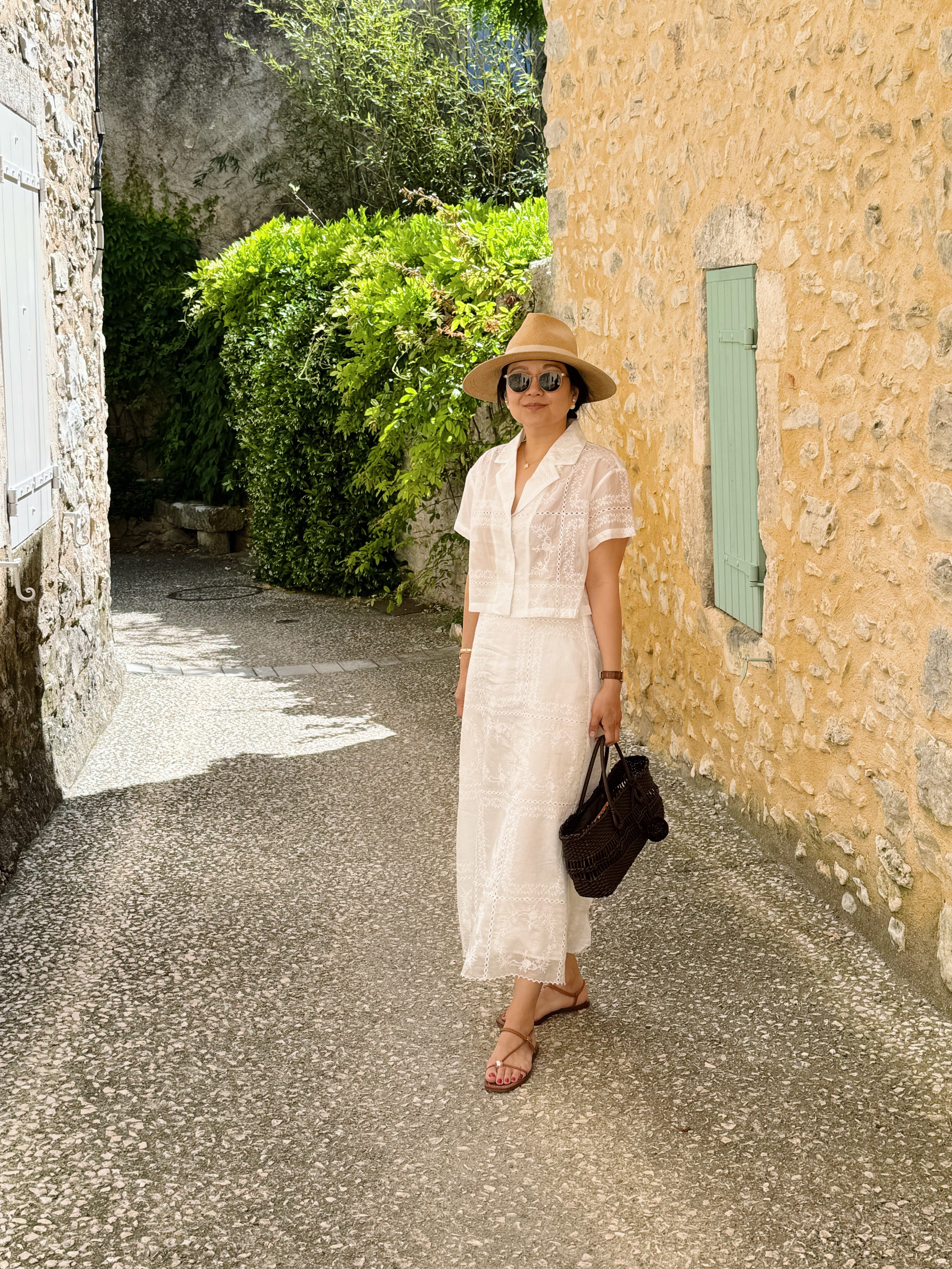 Carina Eyelet Midi Skirt