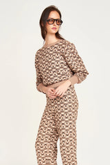 Mirth Bozeman Pullover in Milkweed Coeur Jacquard