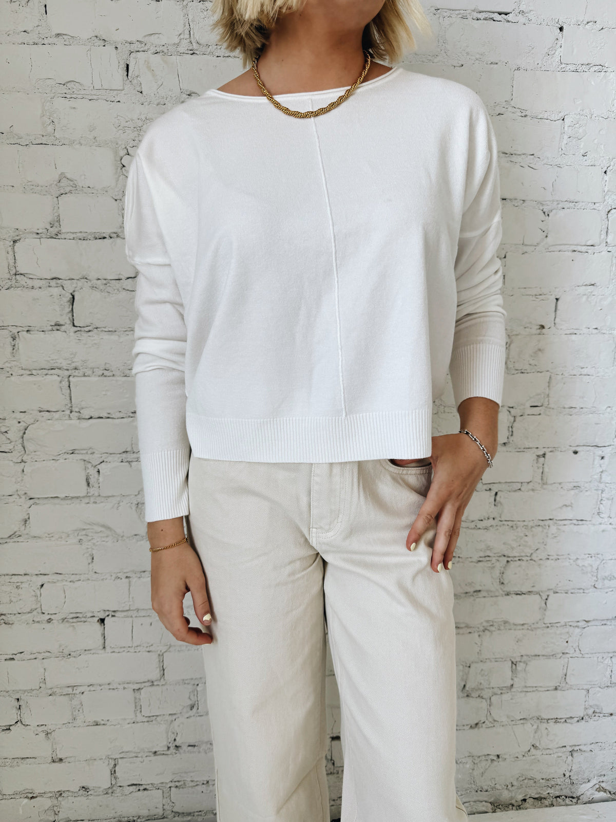 Andy Crew Neck - Ivory