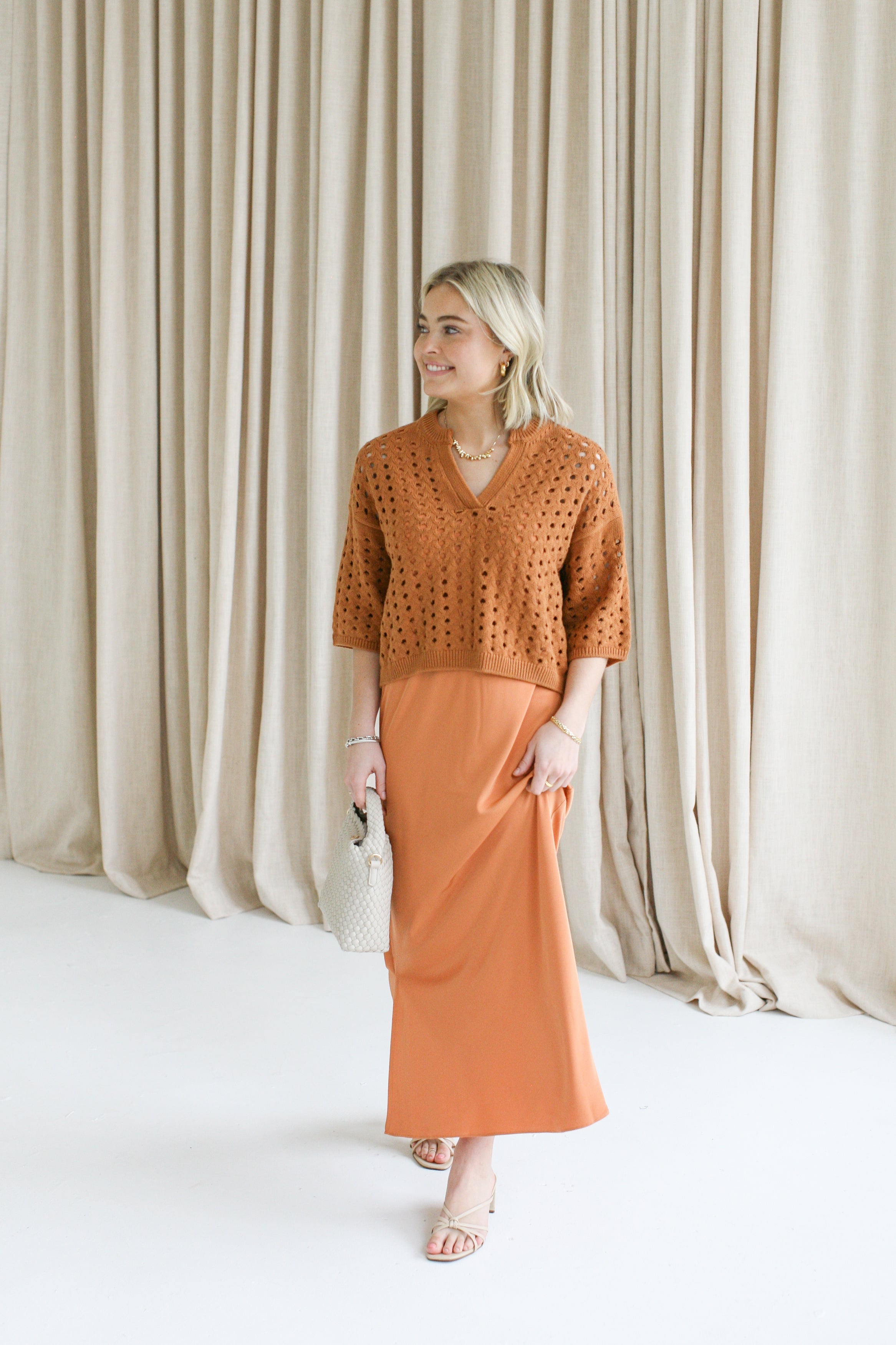 Terracotta Cami Dress Set