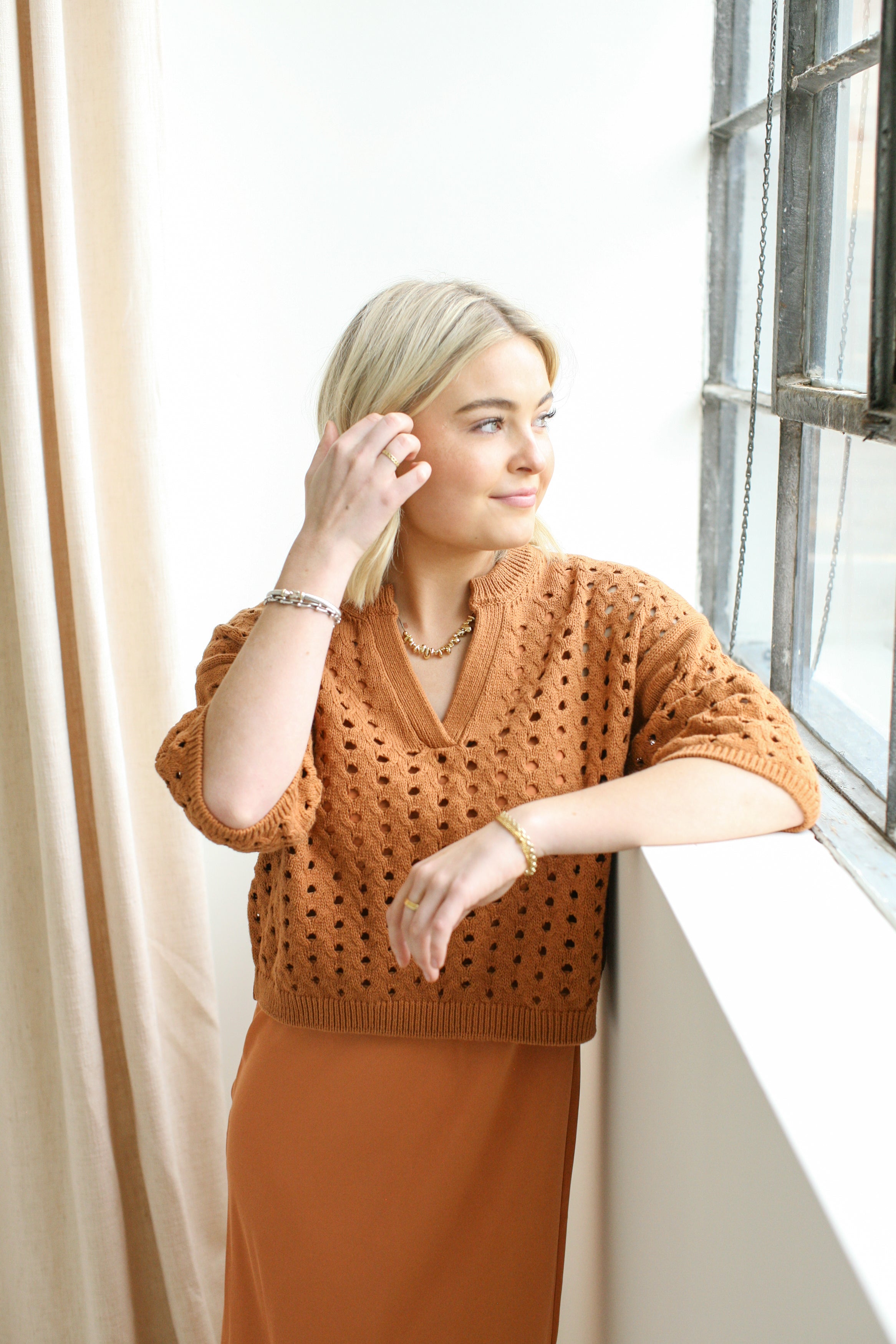 Terracotta Cami Dress Set