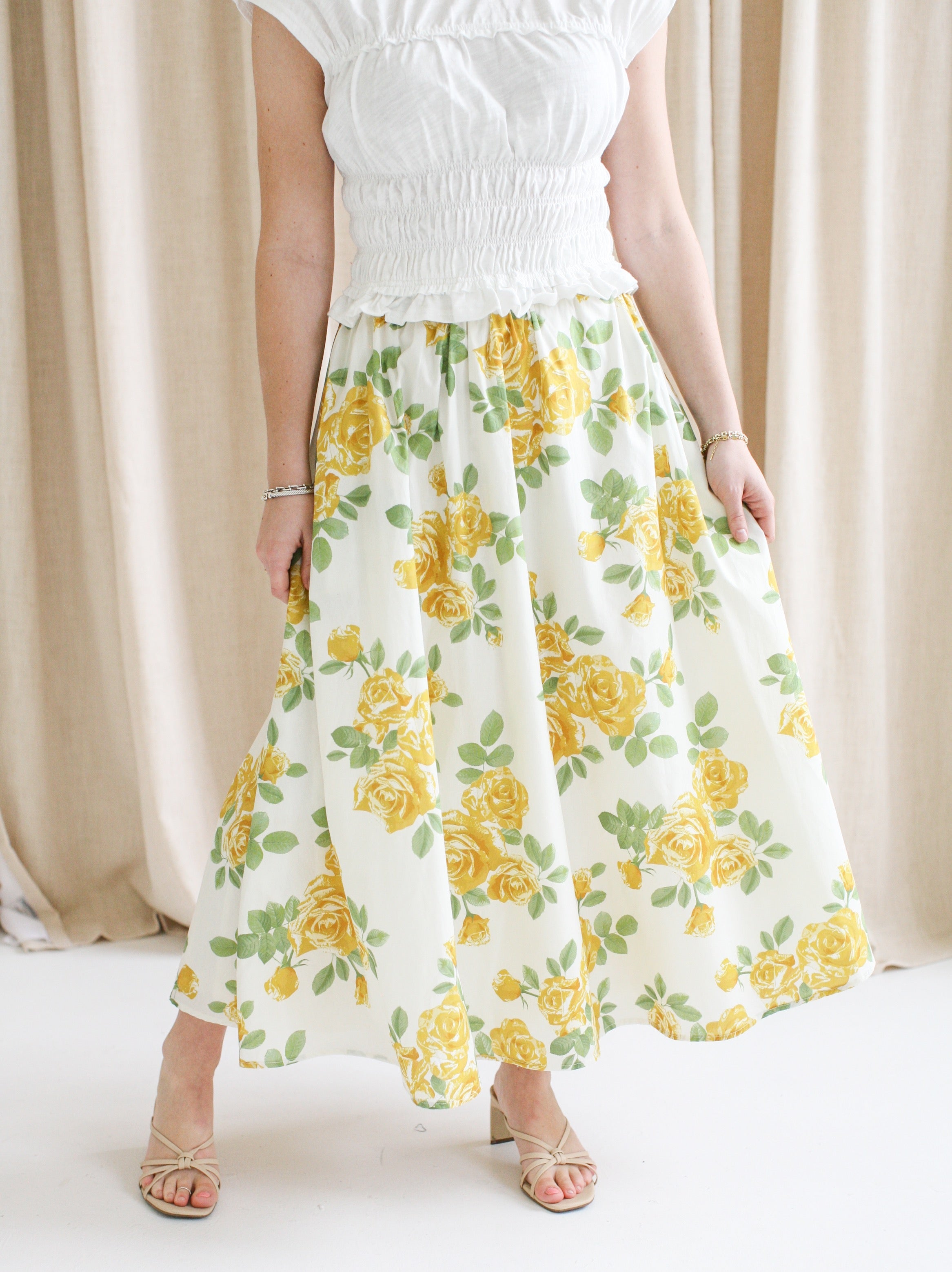 Diana Floral Midi Skirt