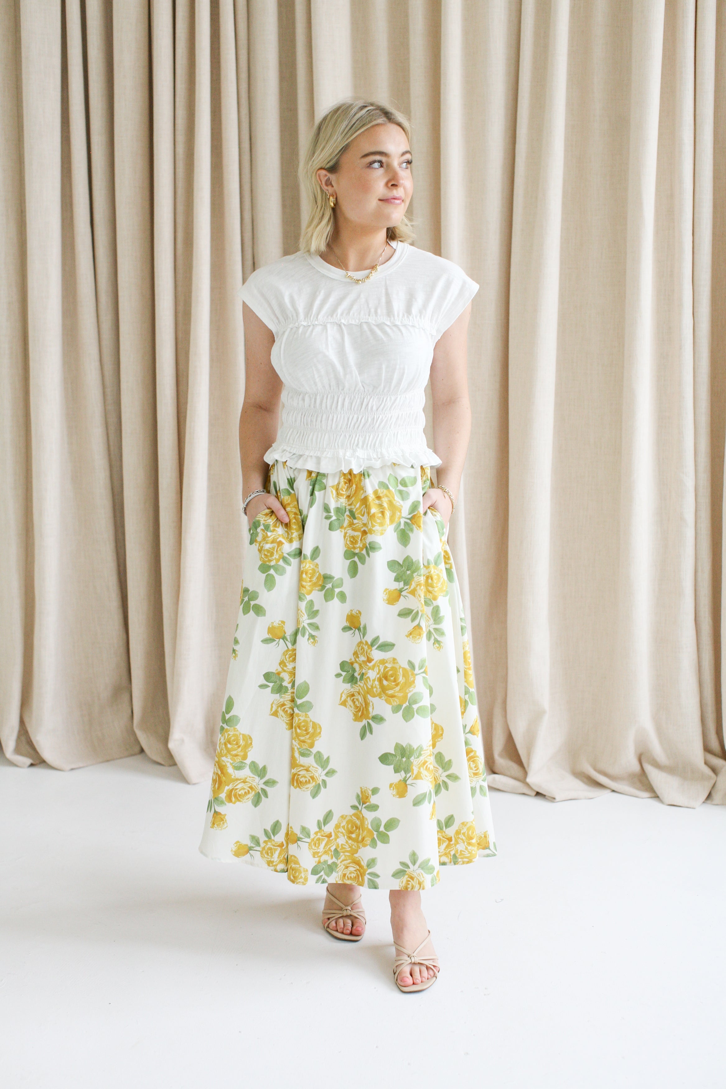 Diana Floral Midi Skirt