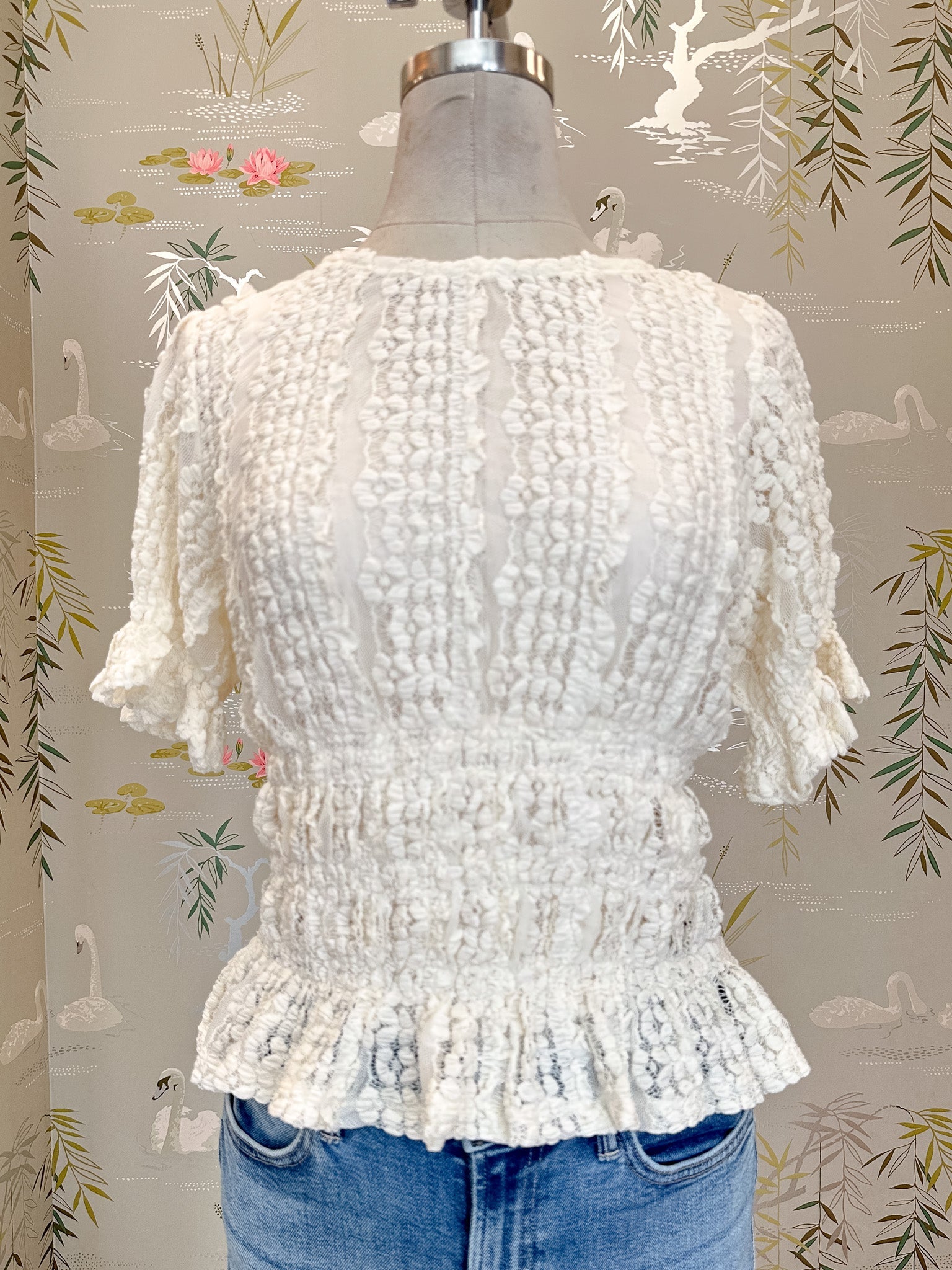 Cassie Lace Blouse- Ivory