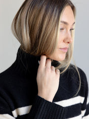 Stripe Turtle Neck Sweater