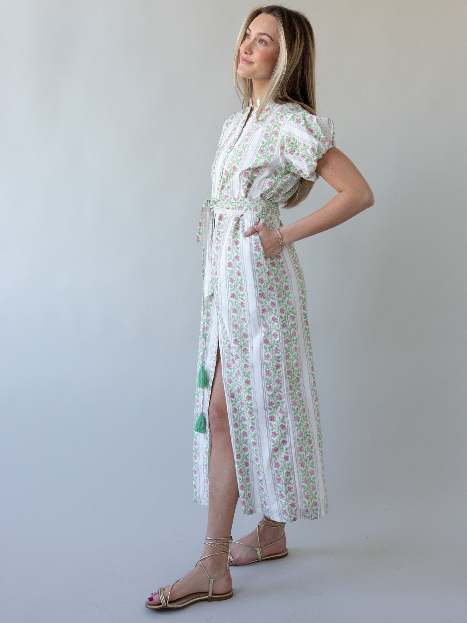 Maison De Frederic Pink Maxi Dress