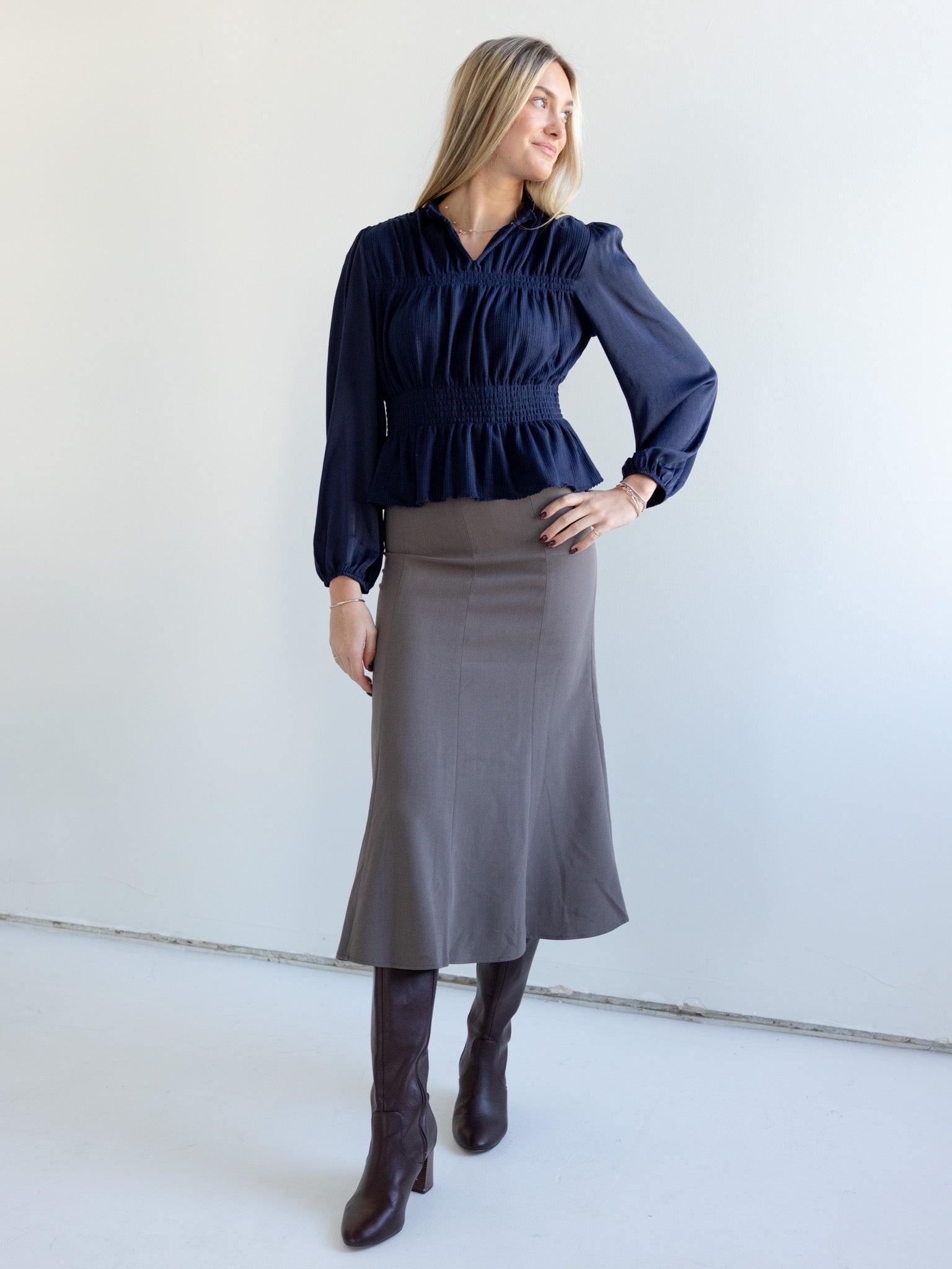 Jacey Ruffle Knit Top