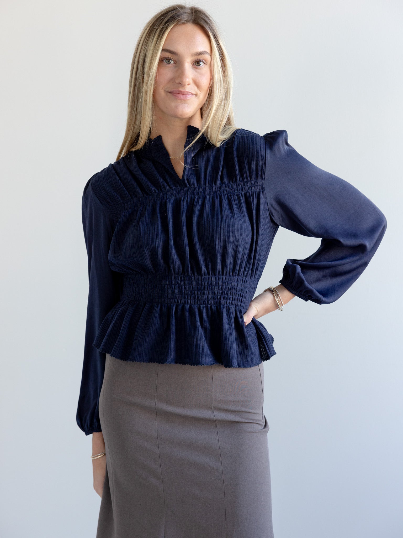 Jacey Ruffle Knit Top