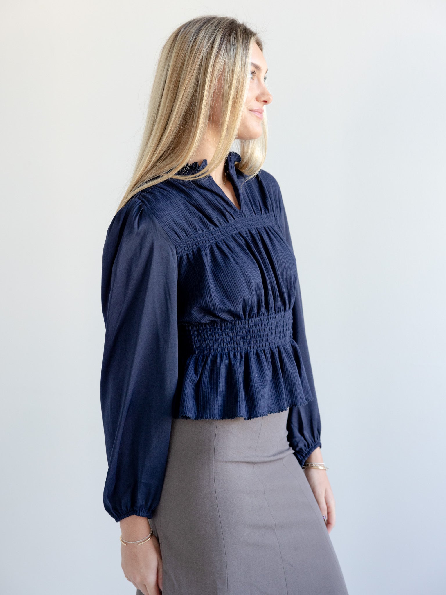 Jacey Ruffle Knit Top