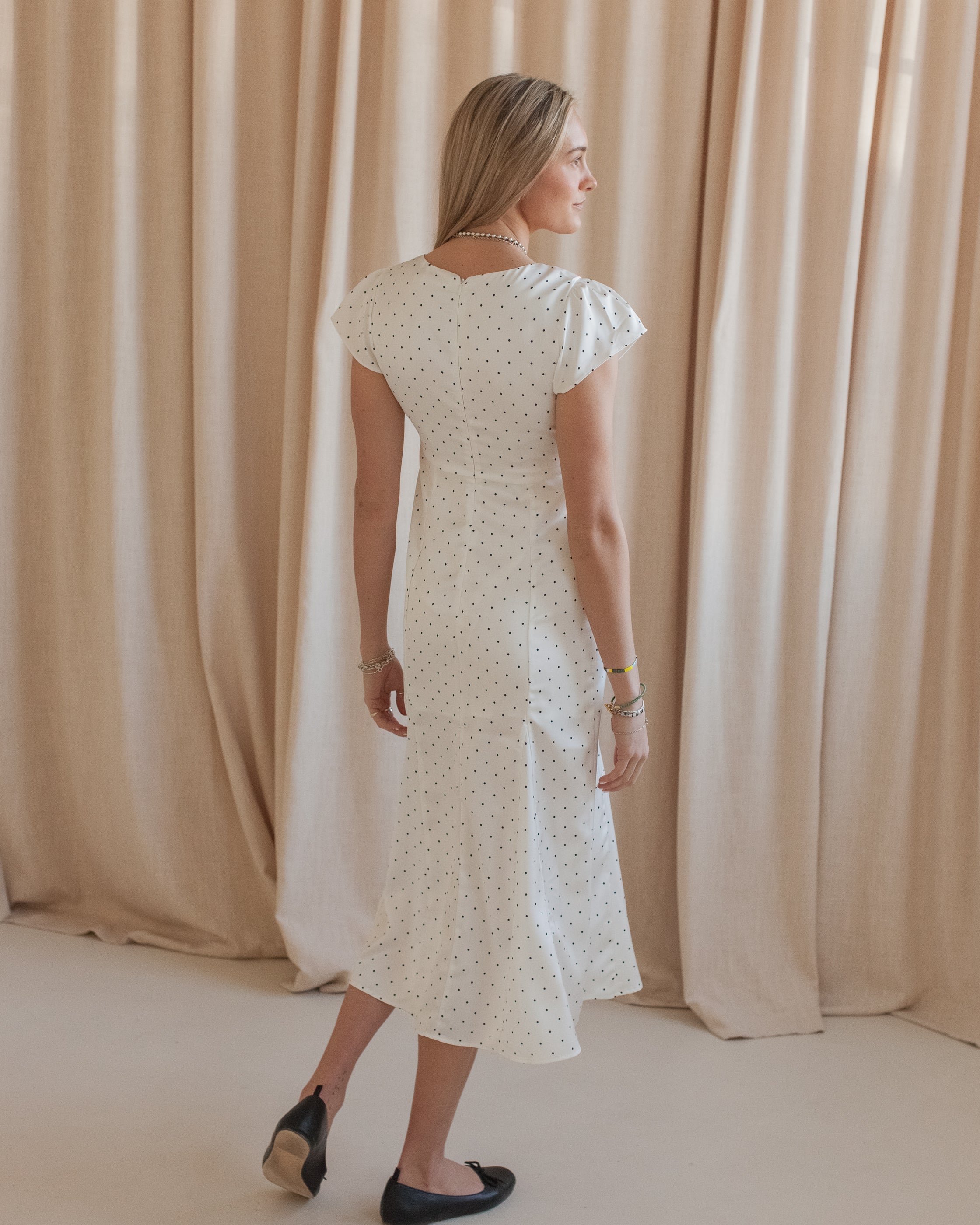 Amy Dotted Midi Dress