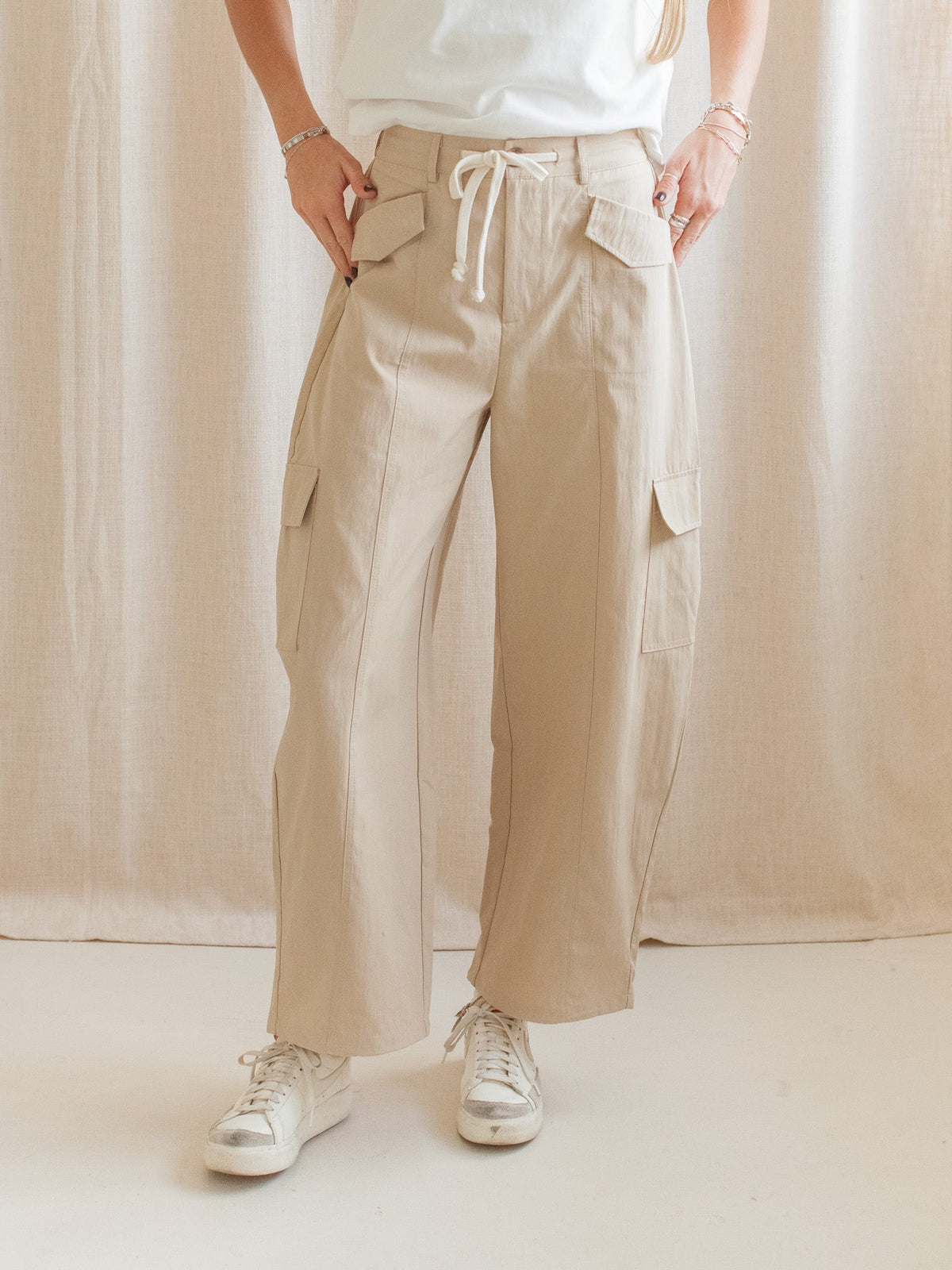 Dylan Drawstring Barrel Pant