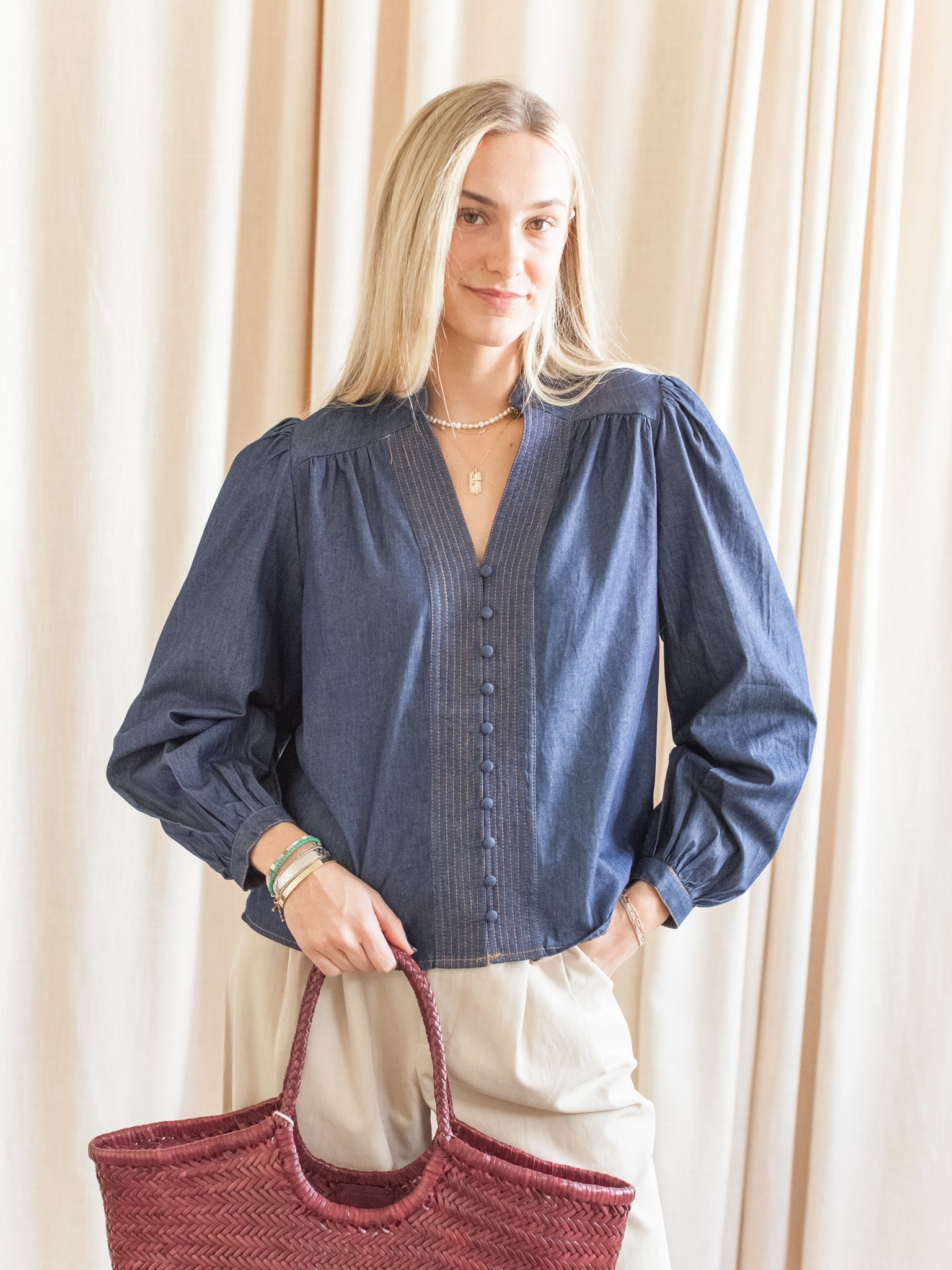 Kerry Chambray Blouse