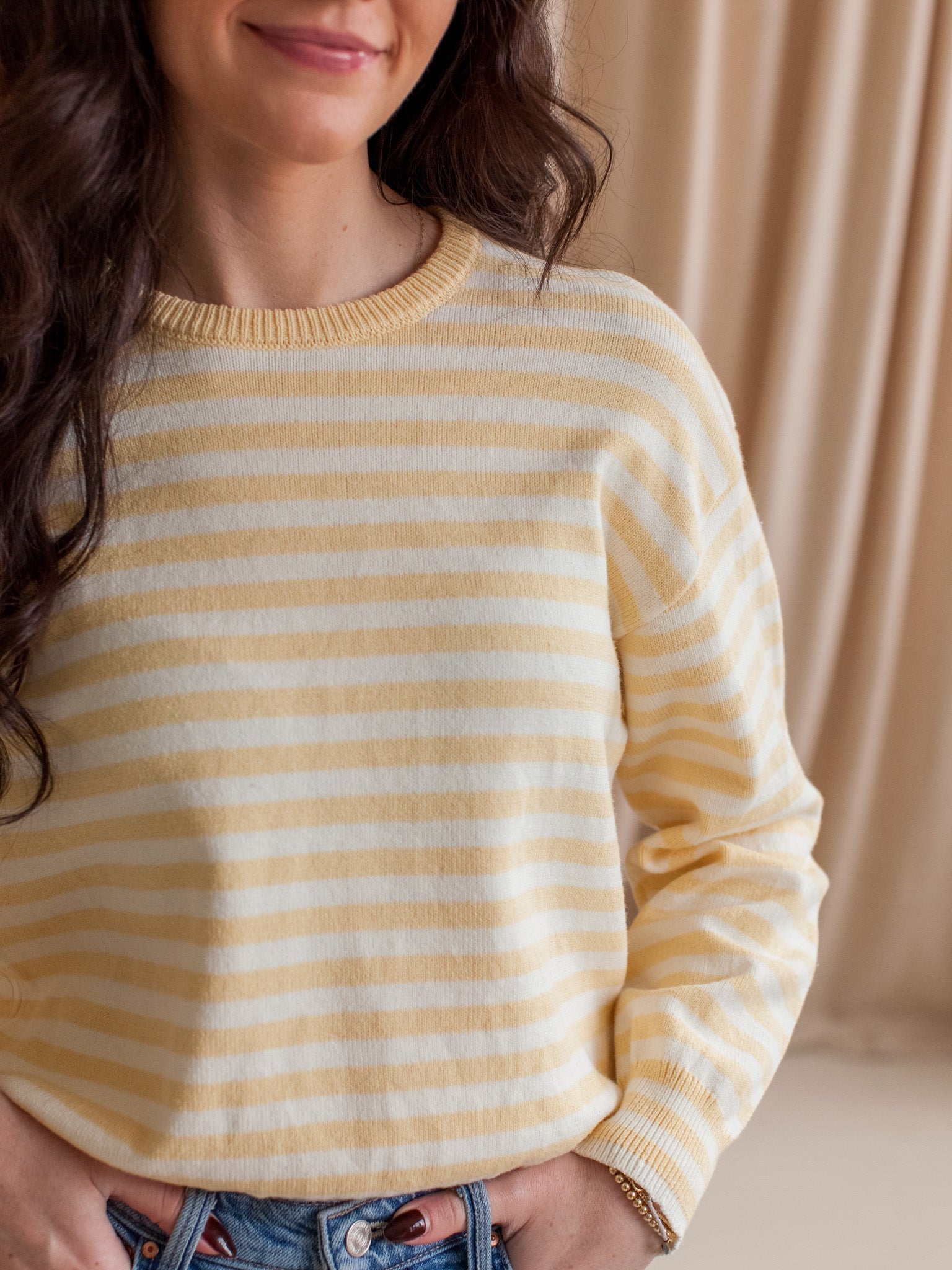 Kenny Striped Sweater- Yellow