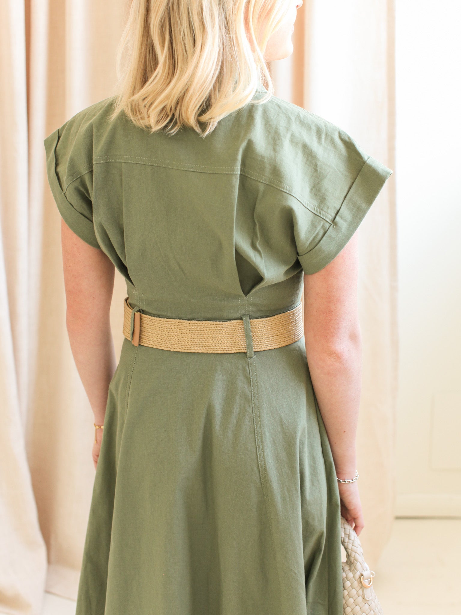 Naomi Belted Midi Dress