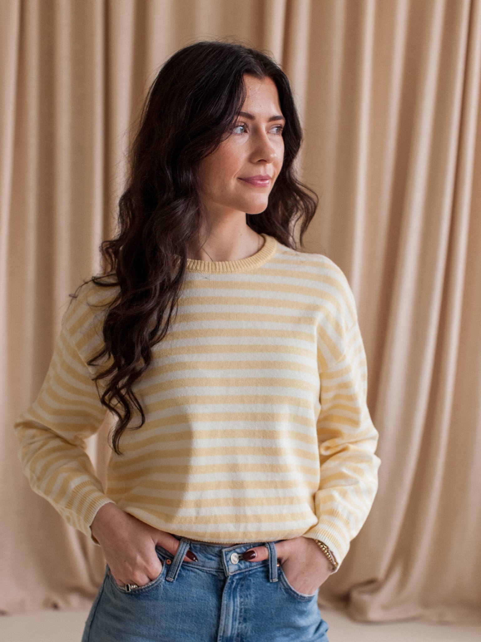 Kenny Striped Sweater- Yellow