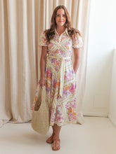 Lennon Pink Floral Midi Dress
