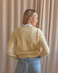 Addie Ruffle Knit Cardigan - Yellow