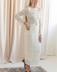 Kennedy Smocked Skirt - Cream