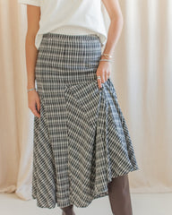 Simone Plaid Midi Skirt