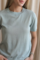 Emma Knit Tee- Sky