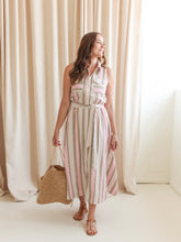Brynlee Pink Stripe Midi Dress