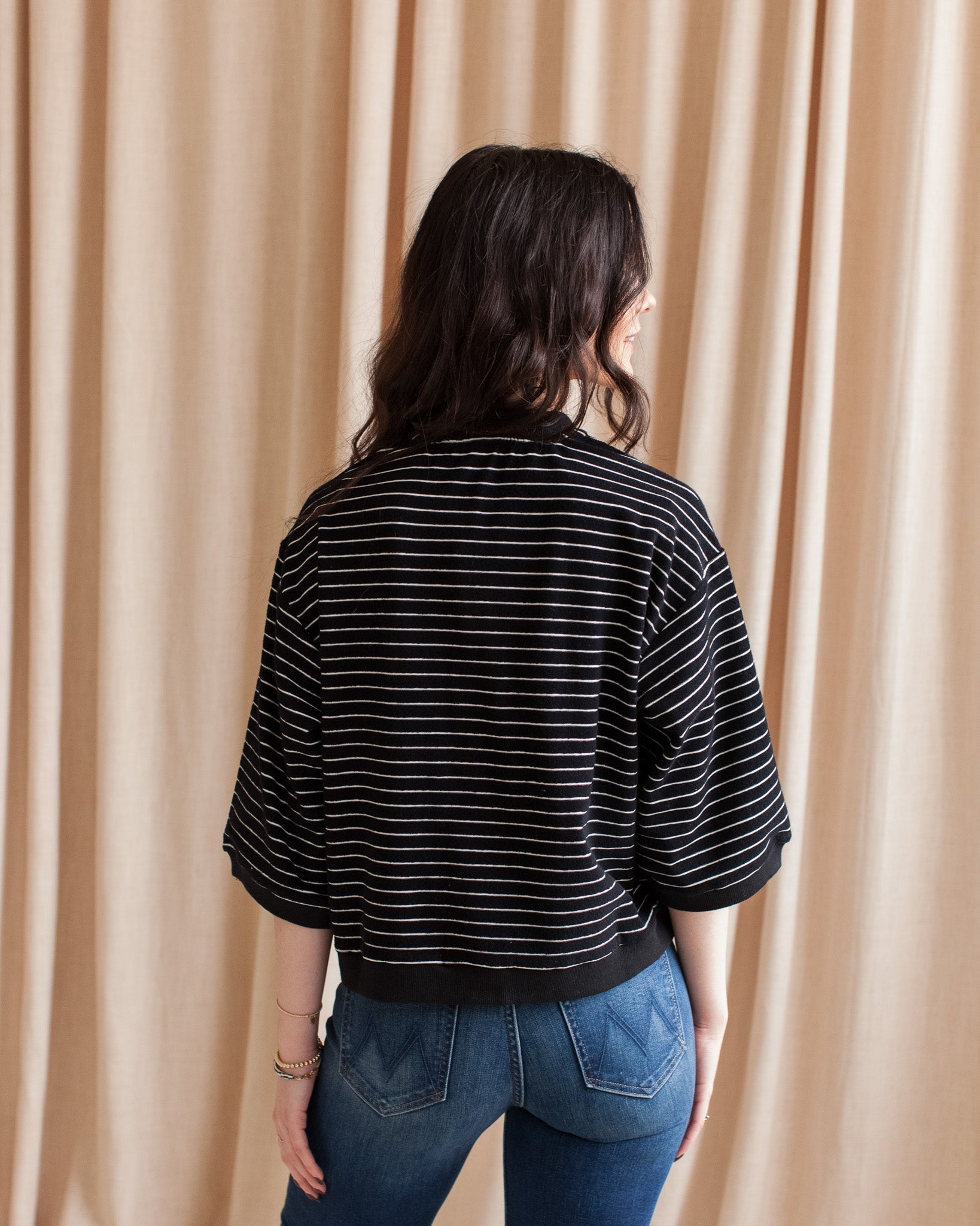 Mia Striped Terry Cardigan