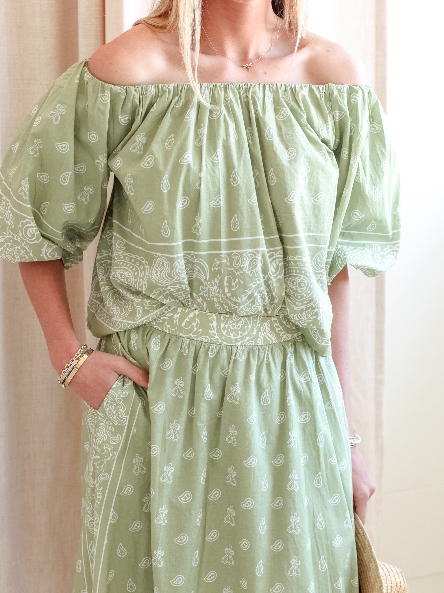 Paisley Short Sleeve Top