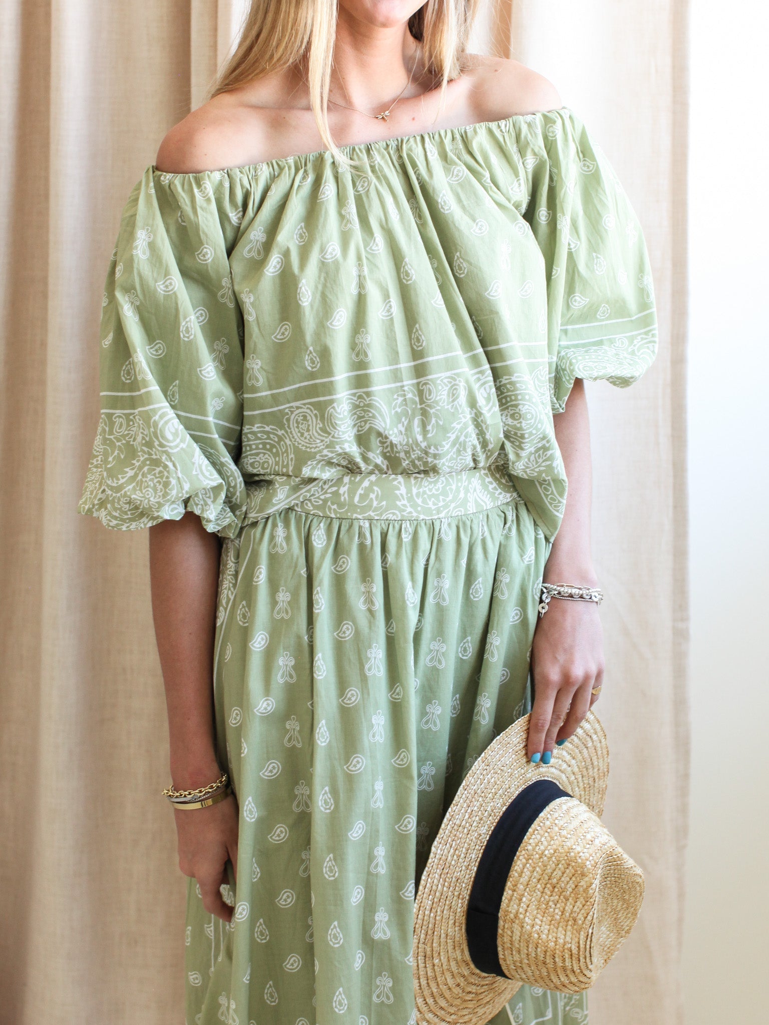 Paisley Short Sleeve Top