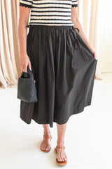 Marielle Poplin Midi Skirt