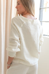 Zoe Peasant Blouse - Ivory