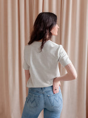 Beckett Boyfriend Tee- Marled Gray