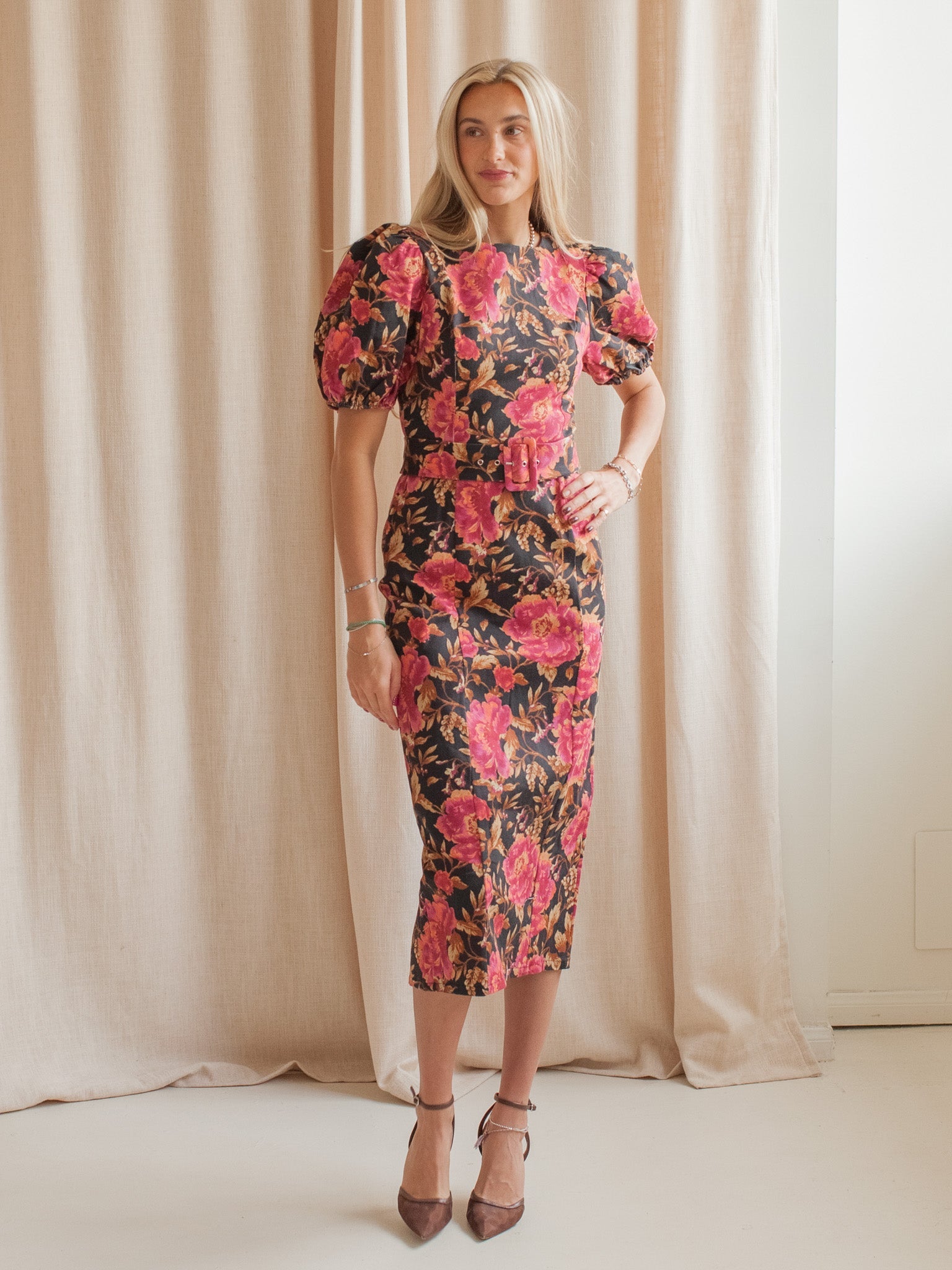 Isabella Floral Midi Dress