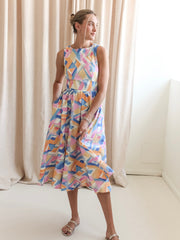 Alaina Abstract Midi Dress