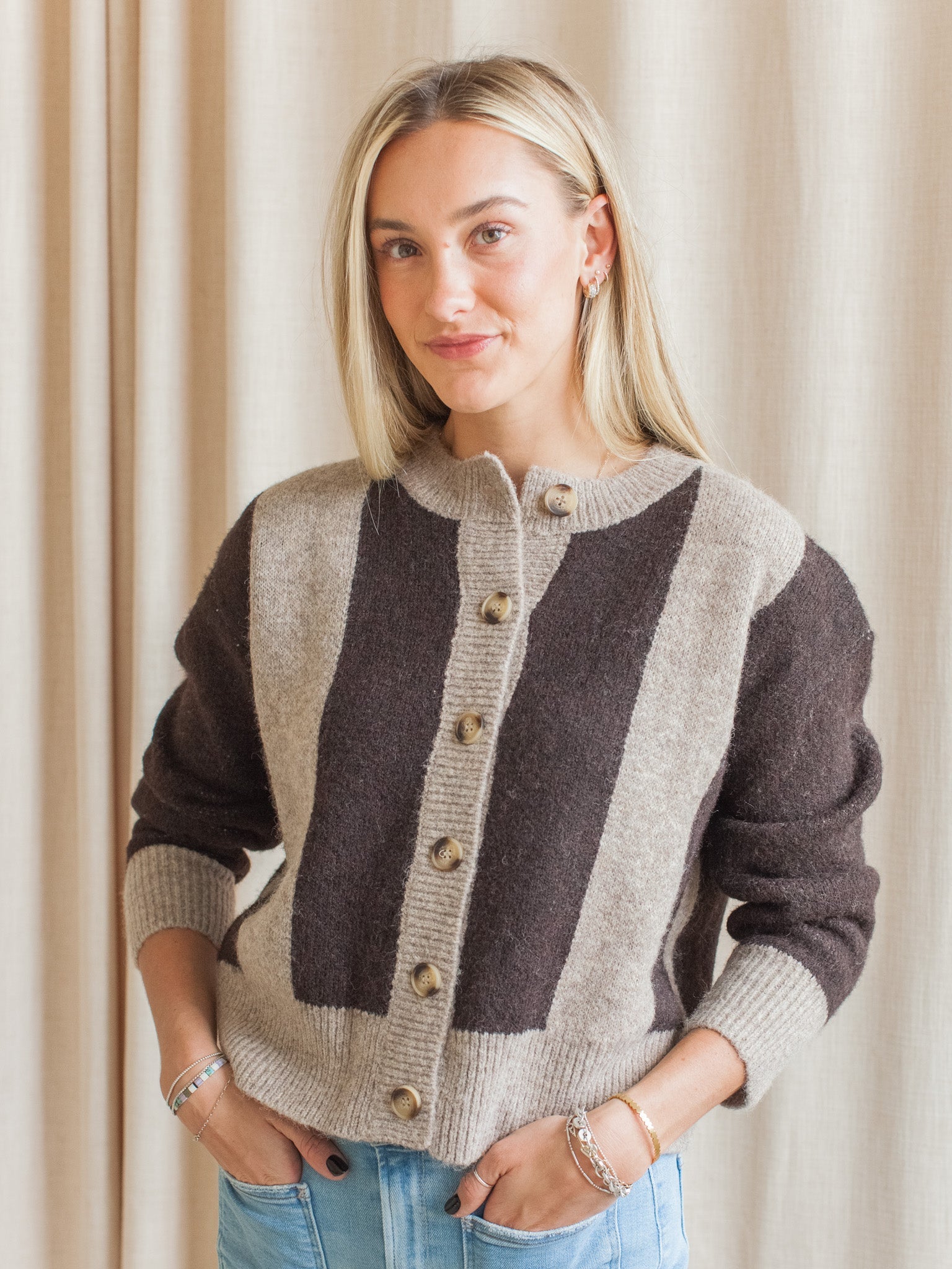 Harper Striped Cardigan