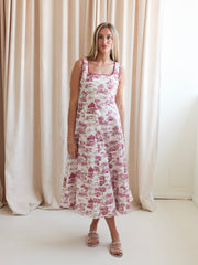 Vienna Toile Midi Dress