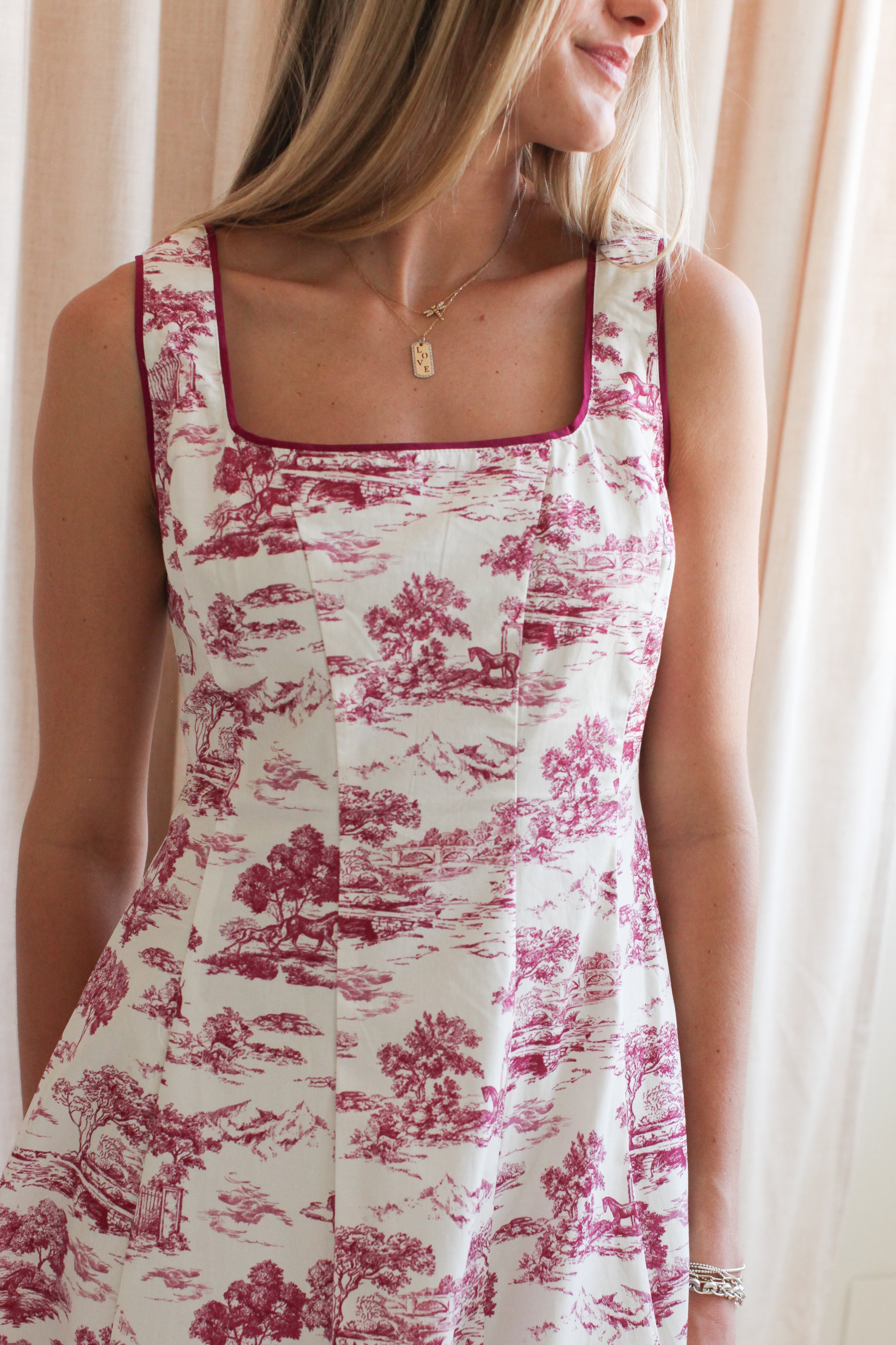 Vienna Toile Midi Dress