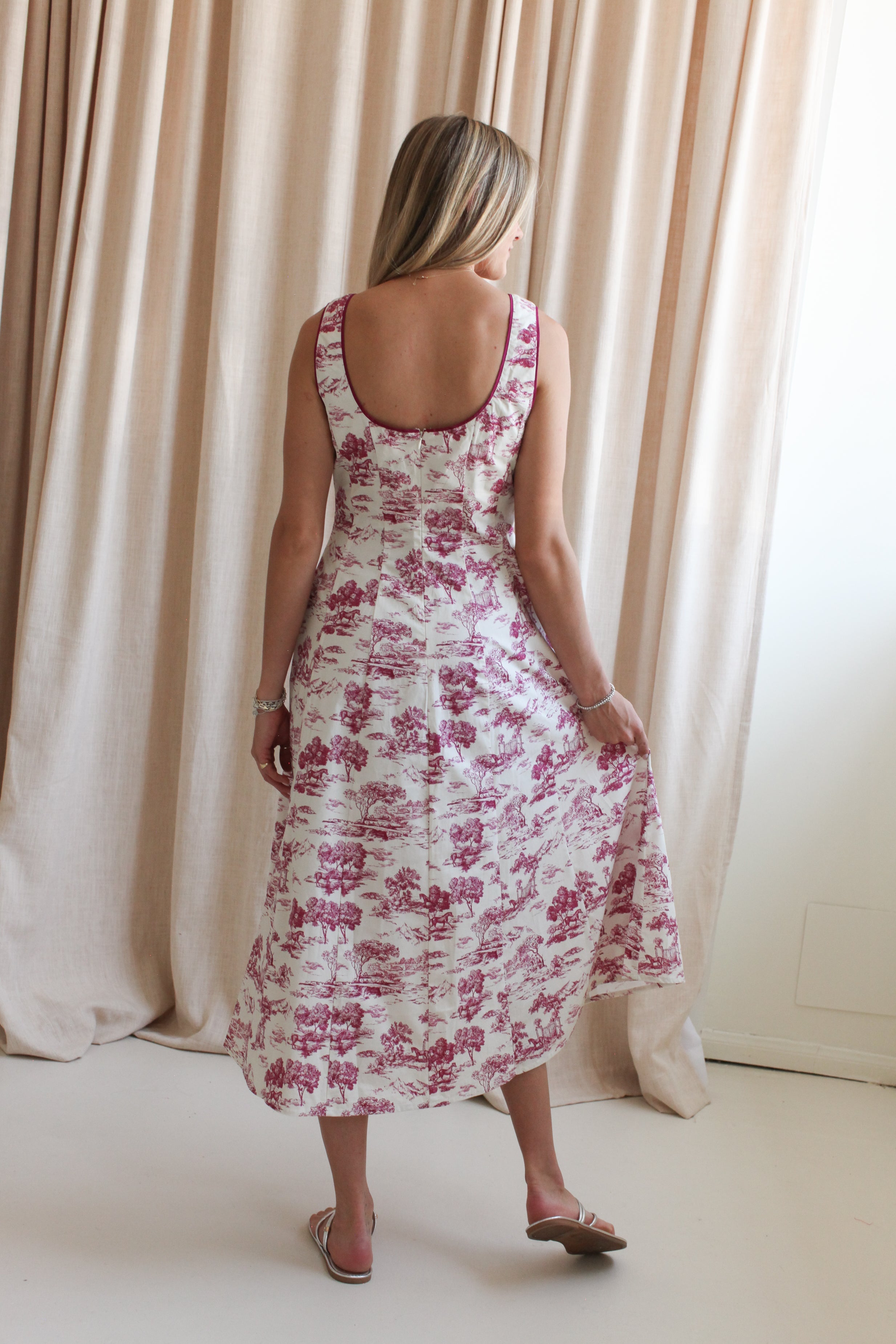Vienna Toile Midi Dress