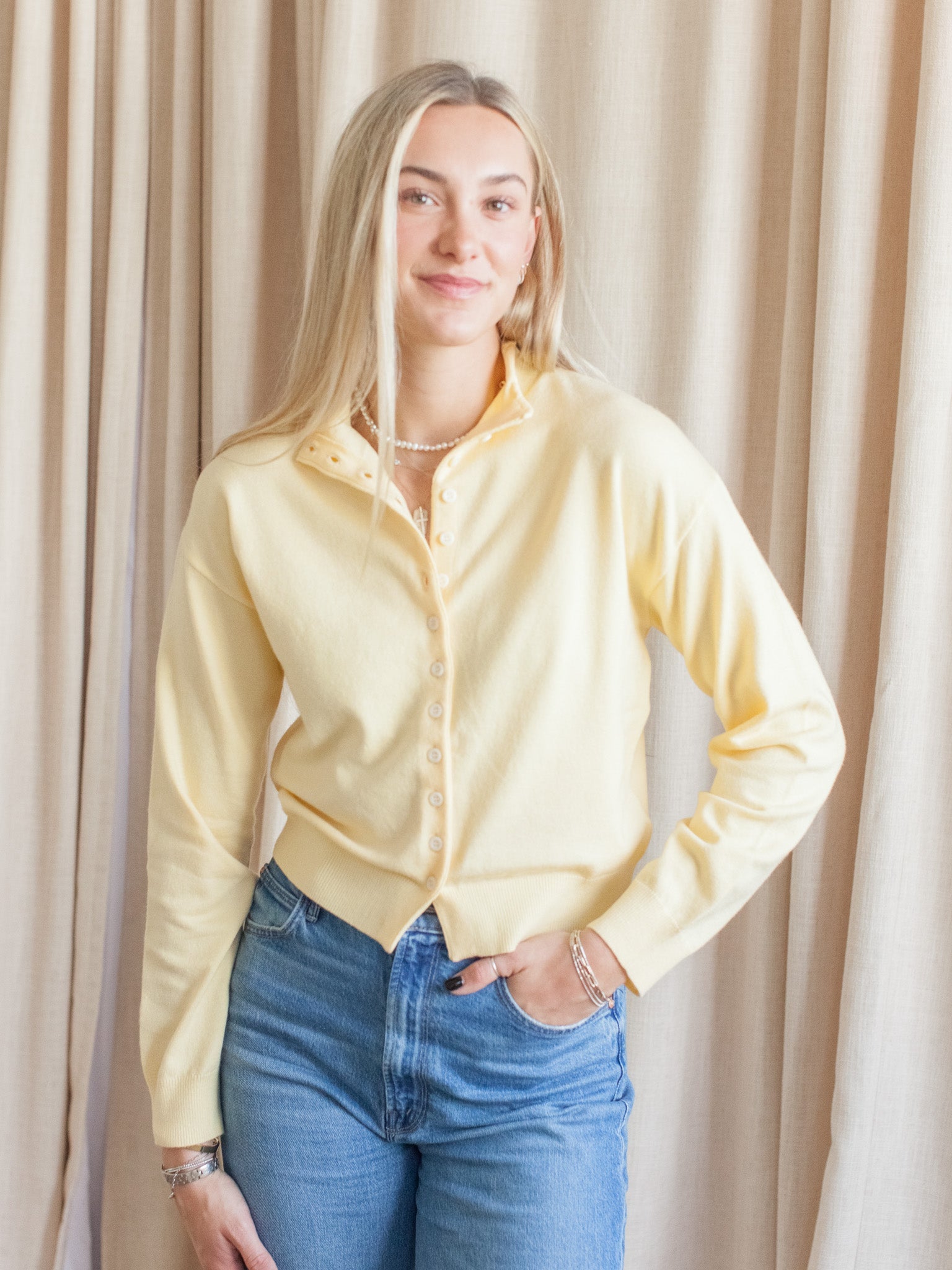 Lola Cardigan - Yellow