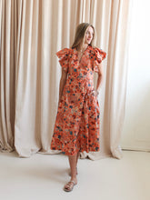 Ulla Johnson Darya Drop Waist Midi Dress - Coral Peony