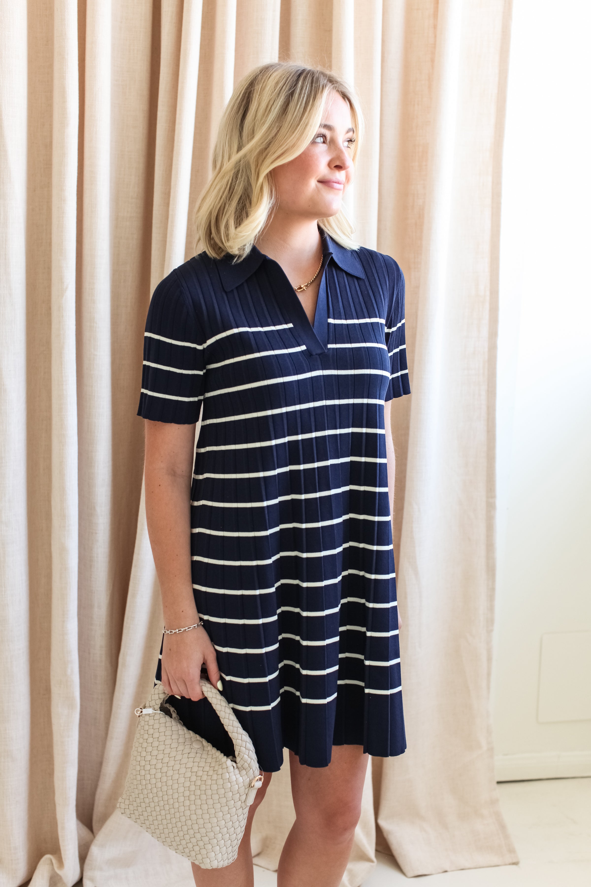 Ace Knit Dress- Navy