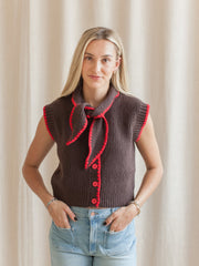 Sailor Sleeveless Knit - Brown