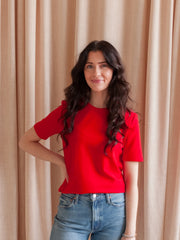 Beckett Boyfriend Tee - Scarlet