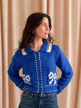 Contrast Bow Cardigan