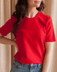 Beckett Boyfriend Tee - Scarlet