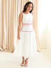 Adeline RicRac Midi Dress - Red