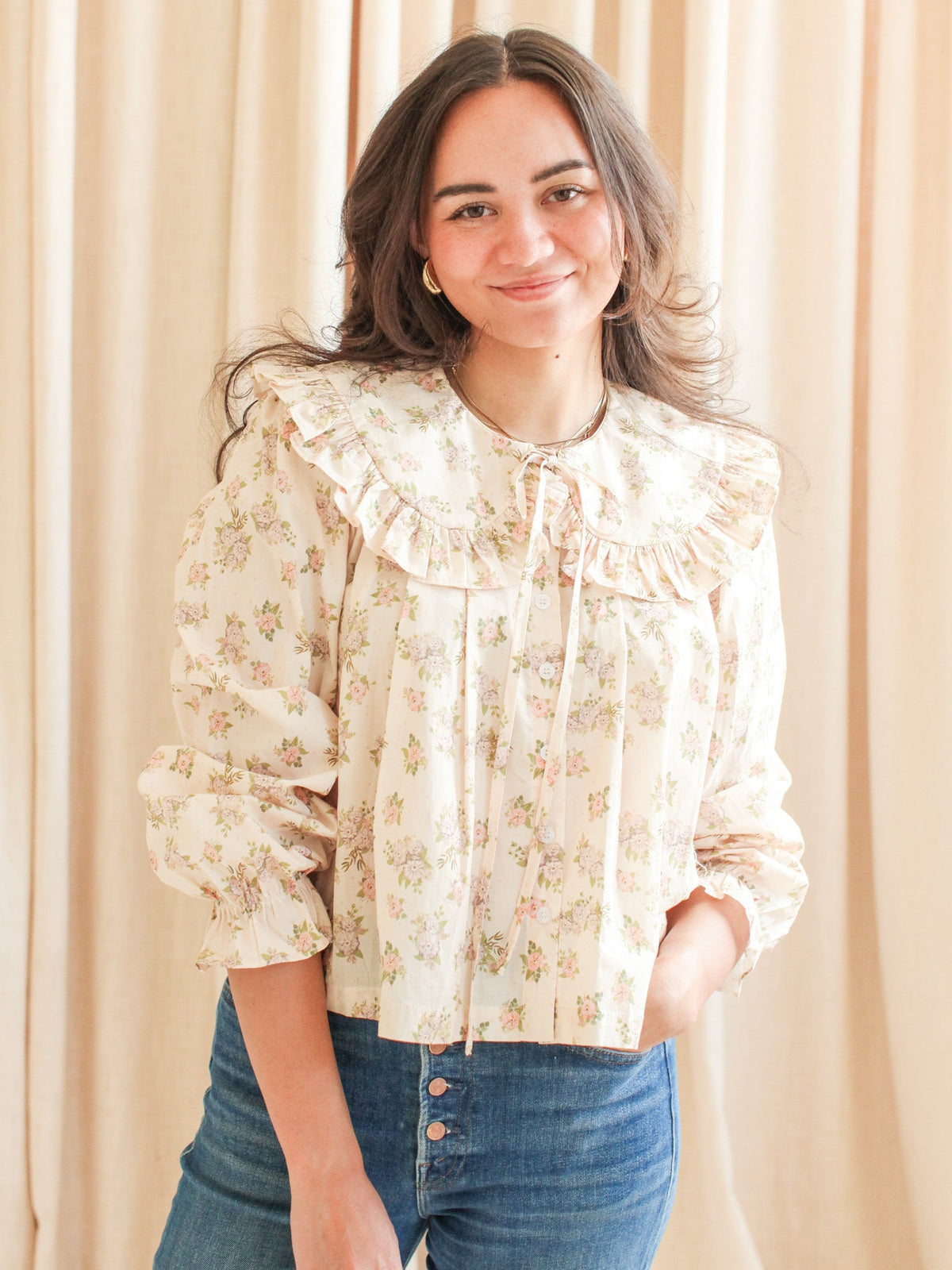 Lauren Ruffle Collar Blouse