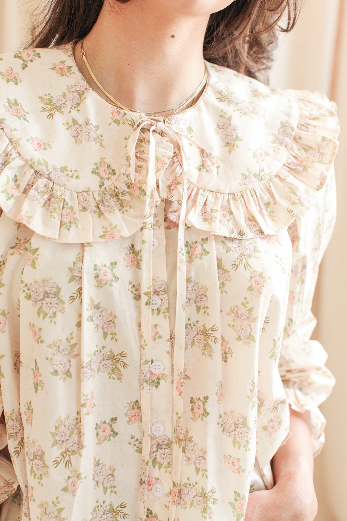 Lauren Ruffle Collar Blouse