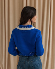 Contrast Bow Cardigan